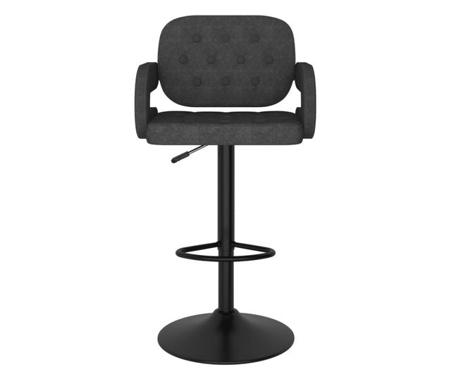 Barski stoli, 2 kosa, temno siva, blago