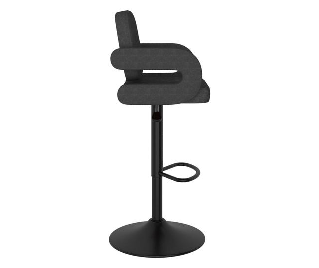 Barski stoli, 2 kosa, temno siva, blago