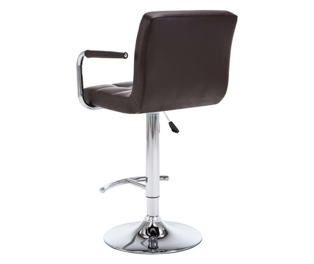 Barski stoli, 2 kosa, rjavi, umetno usnje