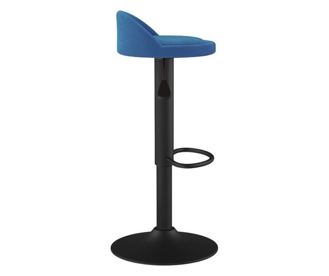 Barski stoli, 2 kosa, modri, žamet