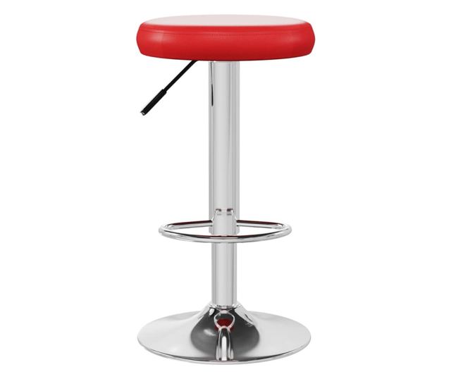 Barski stoli, 2 kosa, rdeče, umetno usnje