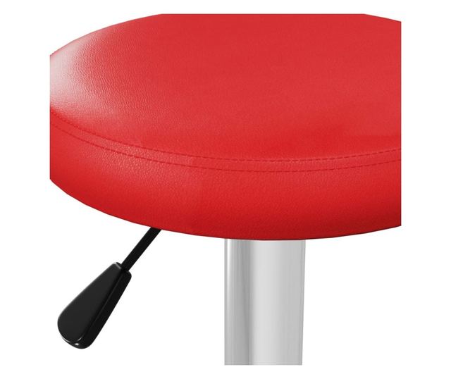 Barski stoli, 2 kosa, rdeče, umetno usnje