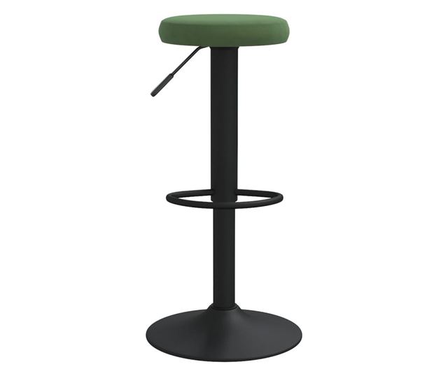 Barski stoli, 2 kosa, temno zeleni, žamet