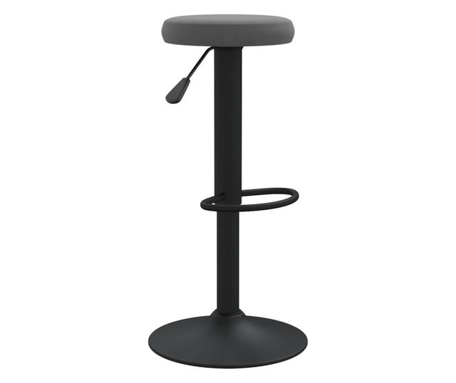 Barski stoli, 2 kosa, temno siva, žamet