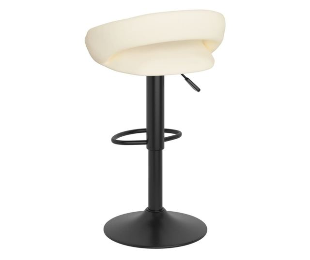 Barski stoli, 2 kosa, kremni, žamet