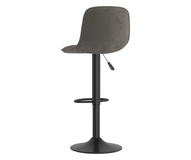 Barski stol, temno siv, žamet