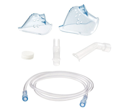 Kit accesorii pentru aparatele de aerosoli Vitammy Gattino, masca pediatrica si adulti, piesa bucala, piesa nazala, filtre de ae