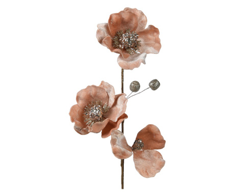 Creanga artificiala, flori roz deschis, 10x56 cm