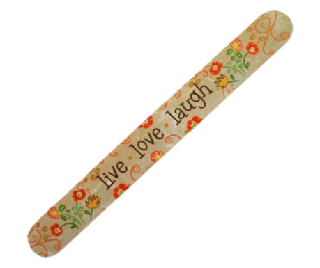 Pila de unghii, din spuma, cu mesaj, 18 cm, multicolor - Live, love, laugh
