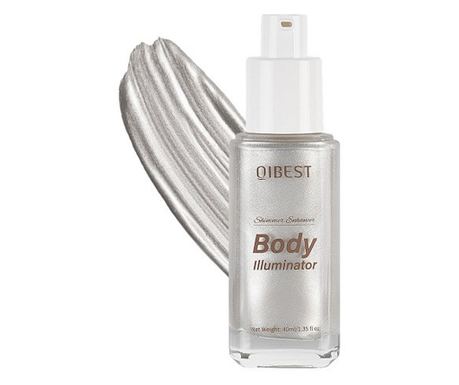 Течен хайлайтър за лице и тяло, Qibest, Блясък за тяло, 01, 40 ml