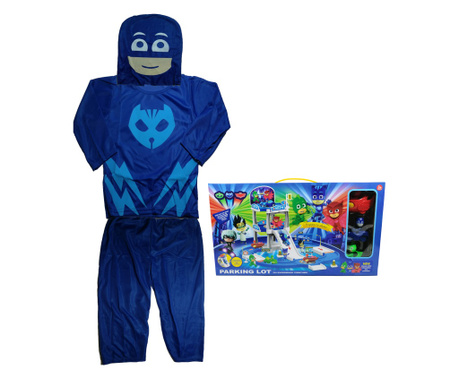 Детски костюм IdeallStore, Blue Cat, размер 7-9 години, 120-130, син, включен гараж