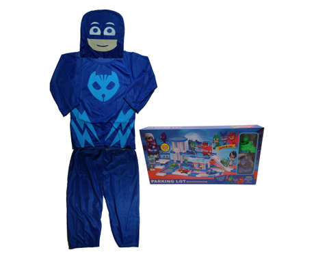Детски костюм IdeallStore, Blue Cat, размер 7-9 години, 120-130, син, включена играчка