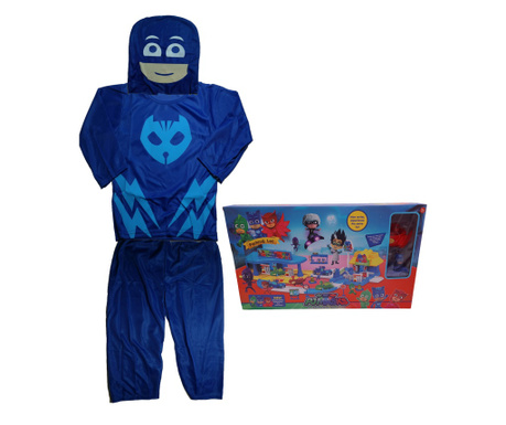 Детски костюм IdeallStore®, Blue Cat, размер 5-7 години, 110-120, син, подарък паркинг