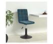 Okretna kuhinjska stolica, 6 kom., plava, baršun