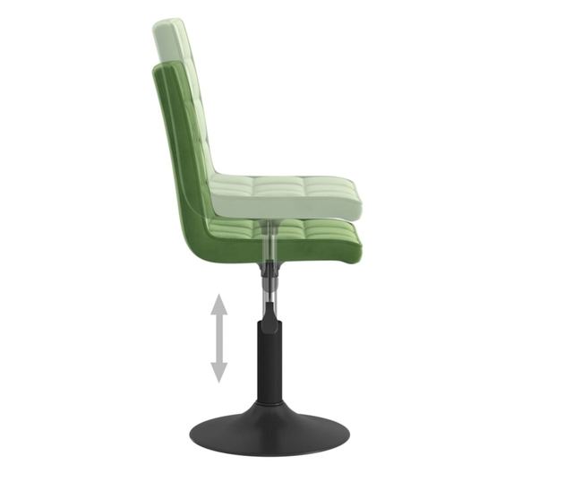 Zakretne kuhinjske stolice, 2 kom., tamnozelene, baršun