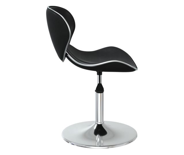 Krzesła kuchenne, 6 szt., czarne, skóra ekologiczna