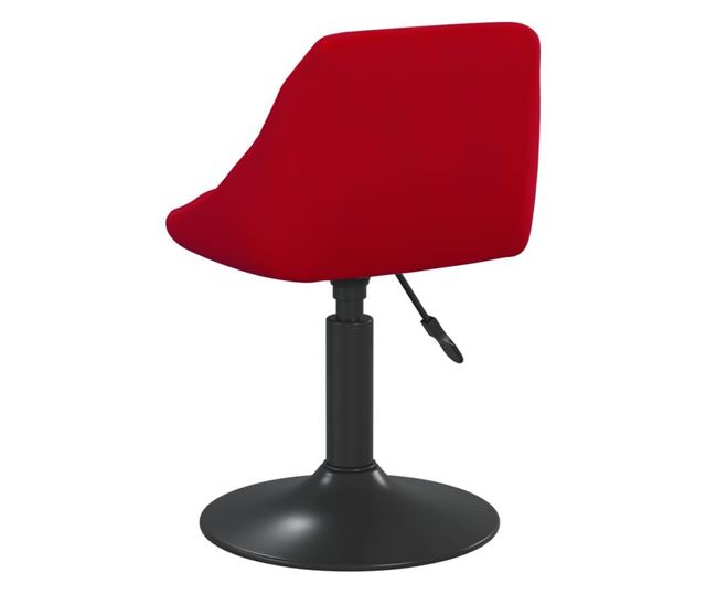 Vrtljivi jedilni stoli, 2 kosa, vinsko rdeča, žamet