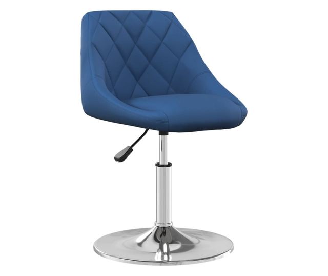 Zakretne kuhinjske stolice, 4 kom., plave, baršun