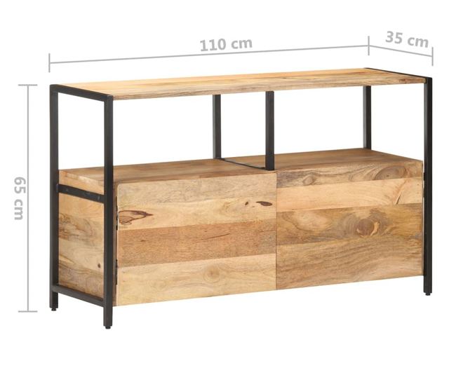 Komoda, 110 x 35 x 65 cm, Masivno drvo manga