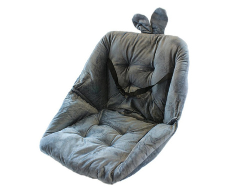Perna adanca pentru scaun, cu spatar si laterale late, 45x45 cm, Gonga® Gri