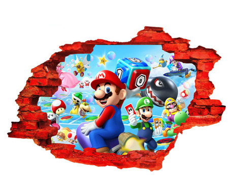 Sticker decorativ, Mario, Albastru,1365STK-3