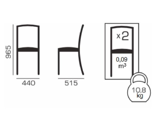 Set od 2 stolice San Marino, Drvo, Wenge/Regent plain 03