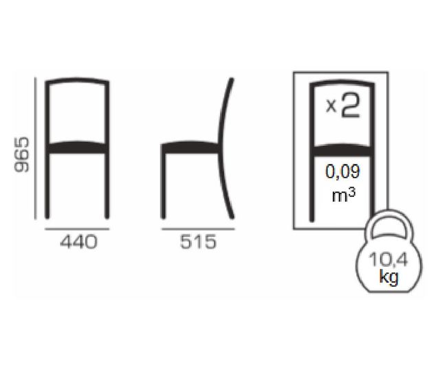 Set od 2 drvene stolice 7, Drvo, Orah/Brighton Bež