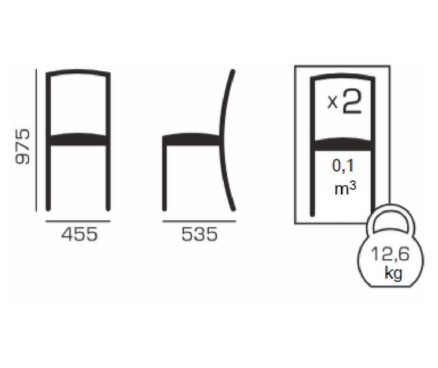 Set od 2 stolice ROMA, Drvo, Wenge/Aya nougat