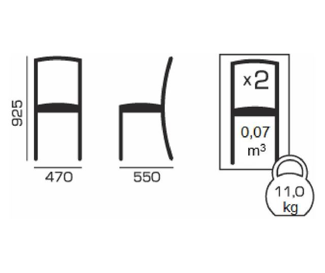 Set od 2 stolice Star, Drvo, Nut/Veles 6