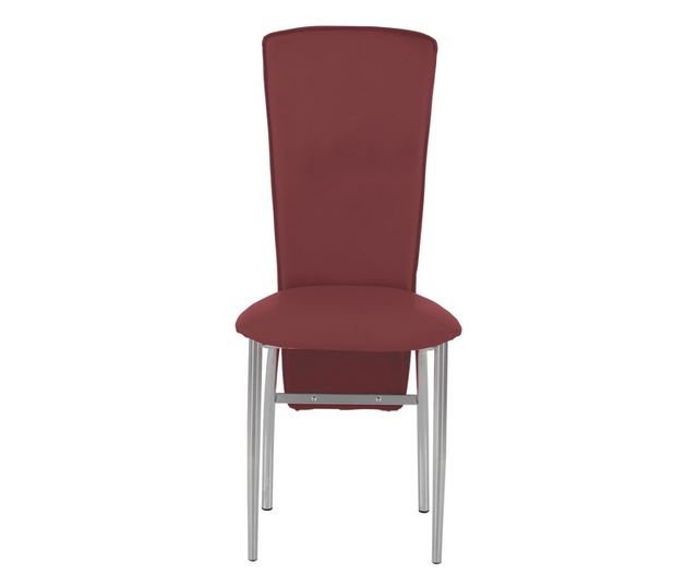 Stolica za kuhinju Nora Chrome, karminska eko koža