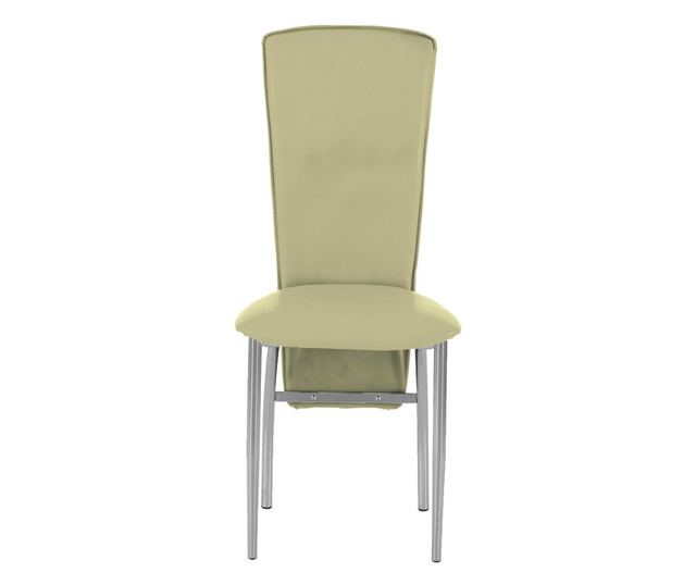 Stolica za kuhinju Nora Chrome, maslinasta eko koža