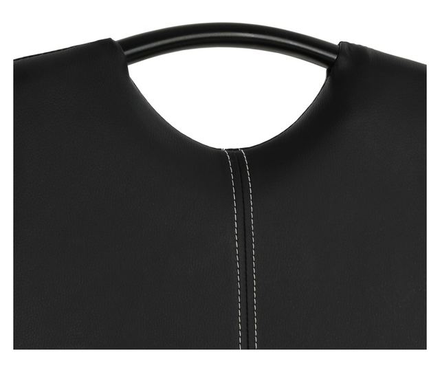 Konzolne kuhinjske stolice, 4 kosi, črne, umetno usnje