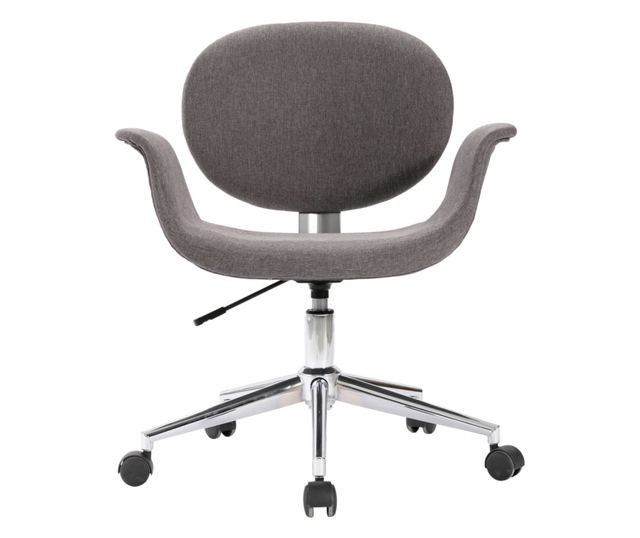 Vrtljivi jedilni stoli, komplet 4, sivi, tekstil