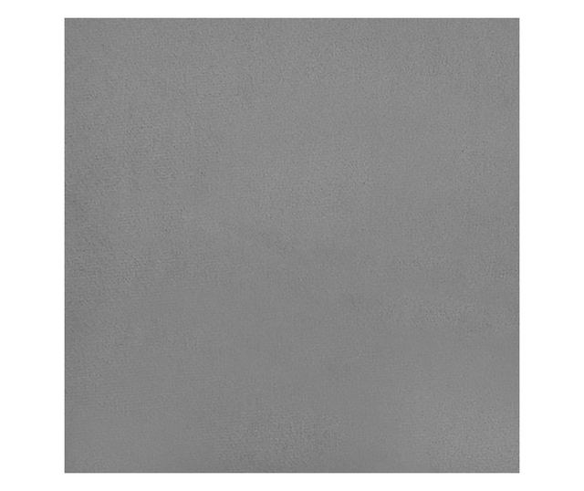 2 személyes világosszürke bársony kanapéágy két párnával