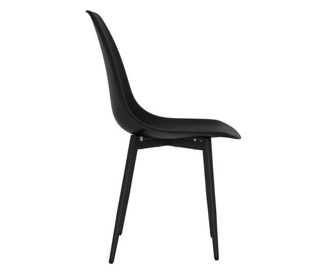 Kuhinjski stoli, 2 kosa, črni, PP