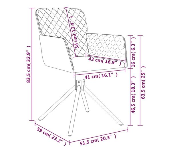 Kuhinjski vrtljivi stoli, 2 kosa, svetlo sivi, žamet