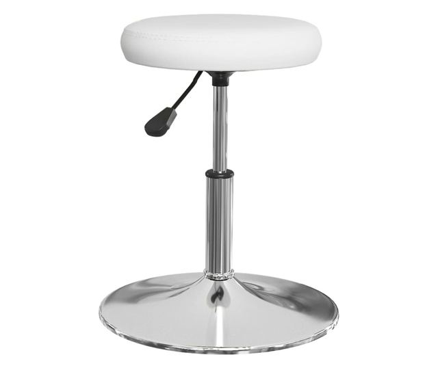 Stolice za kuhinju, 4 kom., bijele, ekološka koža