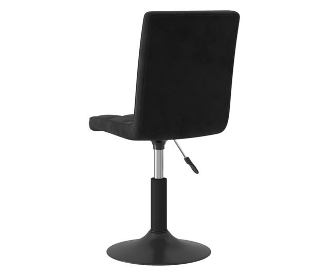 Vrtljivi jedilni stoli, 2 kosa, črna, žamet