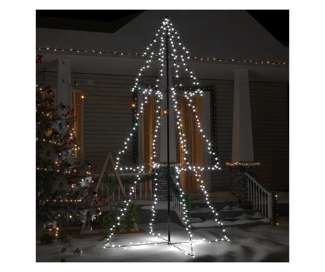Конична коледна елха, 300 светодиода, 120x220 см, вътрешна и външна