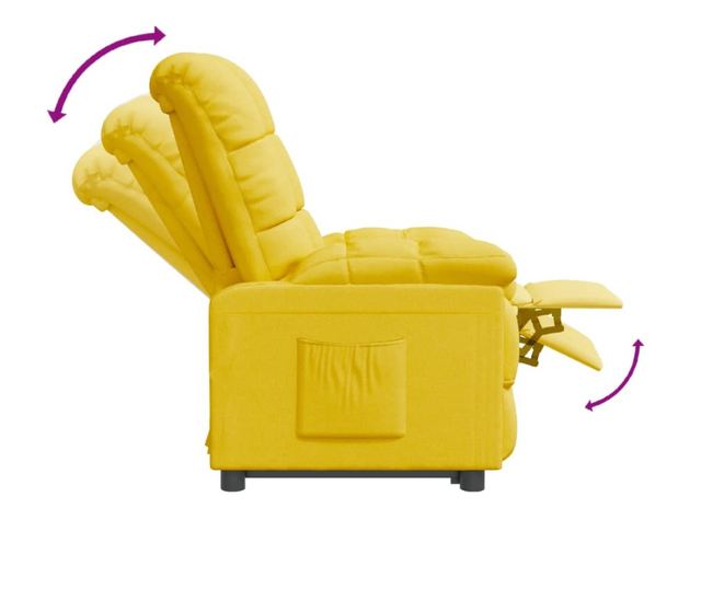 Sklopiva stolica, žuta, tekstilni materijal