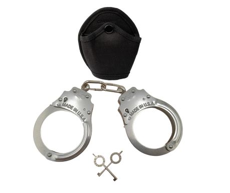 IdeallStore® lánc bilincsek, Tight Lock, rozsdamentes acél, 26,5 cm, taktikai burkolat mellékelve