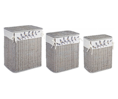 Set 3 cosuri rufe rattan Alma 48.26x35.56x58.42cm 43.18x30.48x53.34cm 38.10x25.40x48.26cm