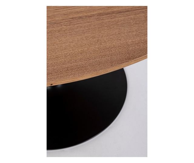 Bloom stol od crnog čelika i smeđeg MDF-a 120x75 cm