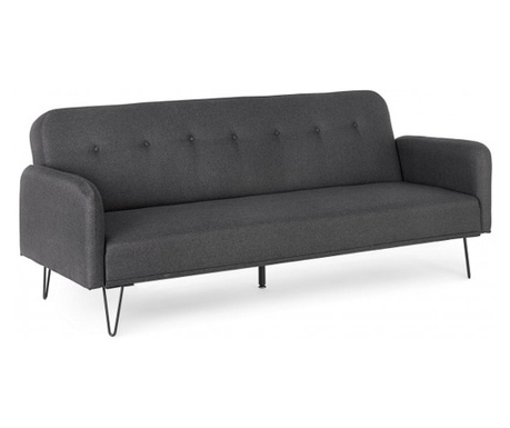 Bridjet fekete kihúzható kanapé 200x82x81 cm