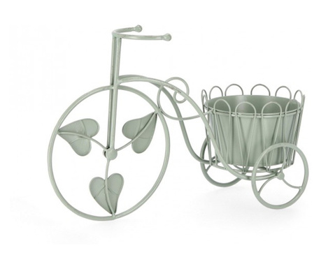 Suport ghiveci flori otel verde Bicicleta 54x19x34 cm