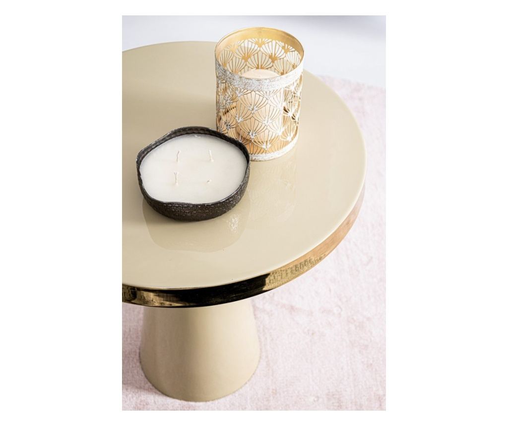 Nandika Ivory Gold Jeklena miza 45,5x43 cm - 4