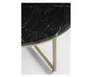 Prescott črna marmorna in zlata jeklena stranska mizica 67,5x31 cm