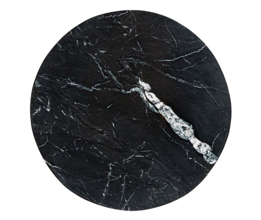 Masuta marmura neagra otel auriu Prescott 67.5x31 cm - 4