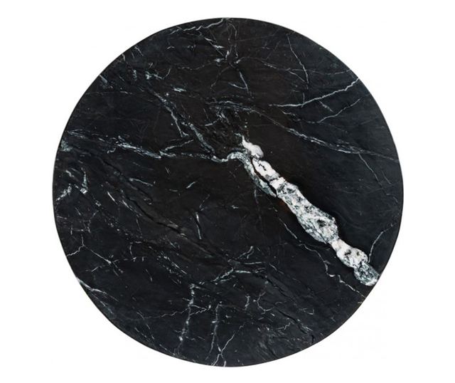 Prescott črna marmorna in zlata jeklena stranska mizica 67,5x31 cm