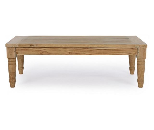 Stolik kawowy z brązowego drewna Karuba 115x65x36 cm